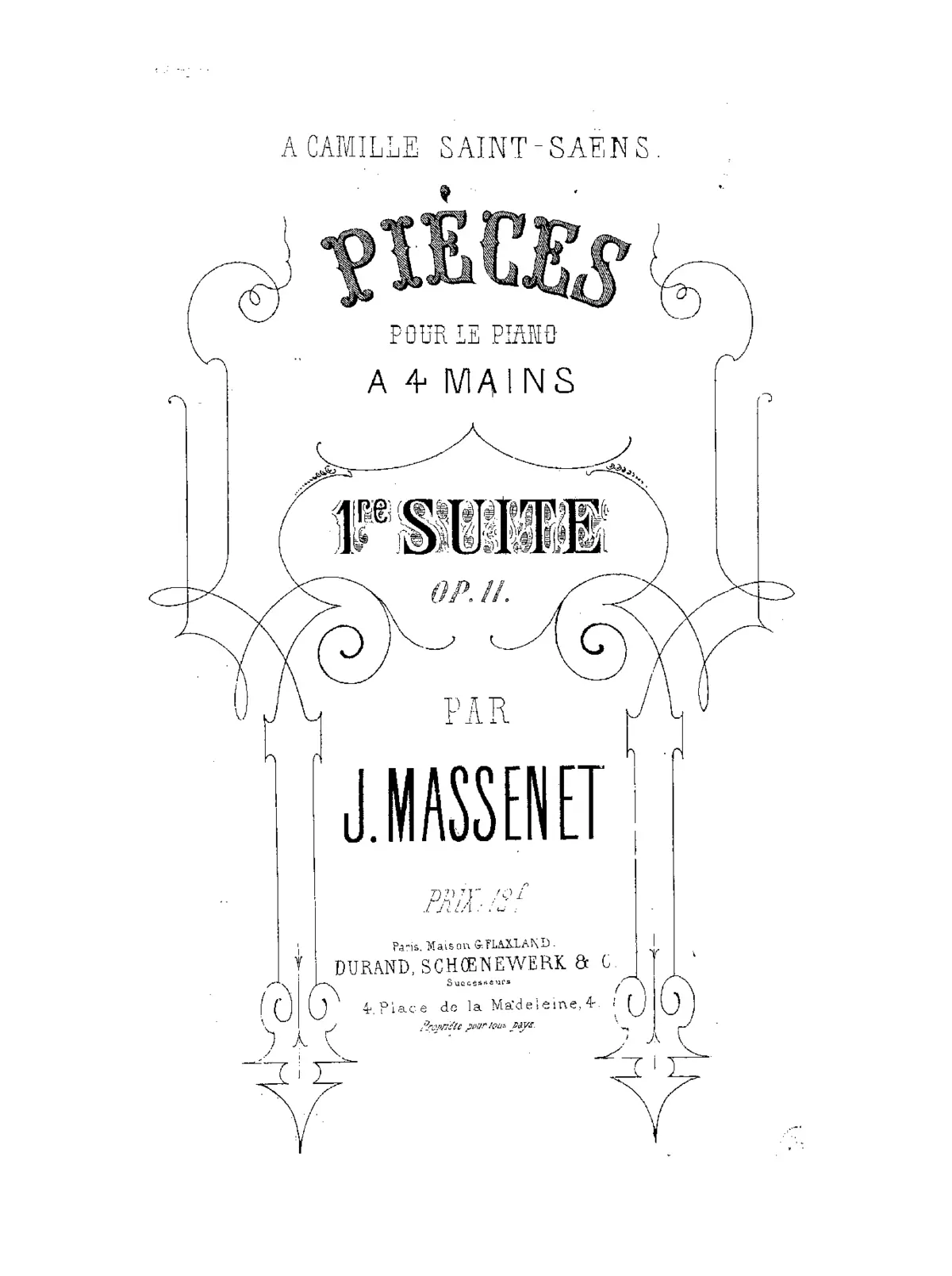 3 Pièces pour piano à 4 mains - Page 1