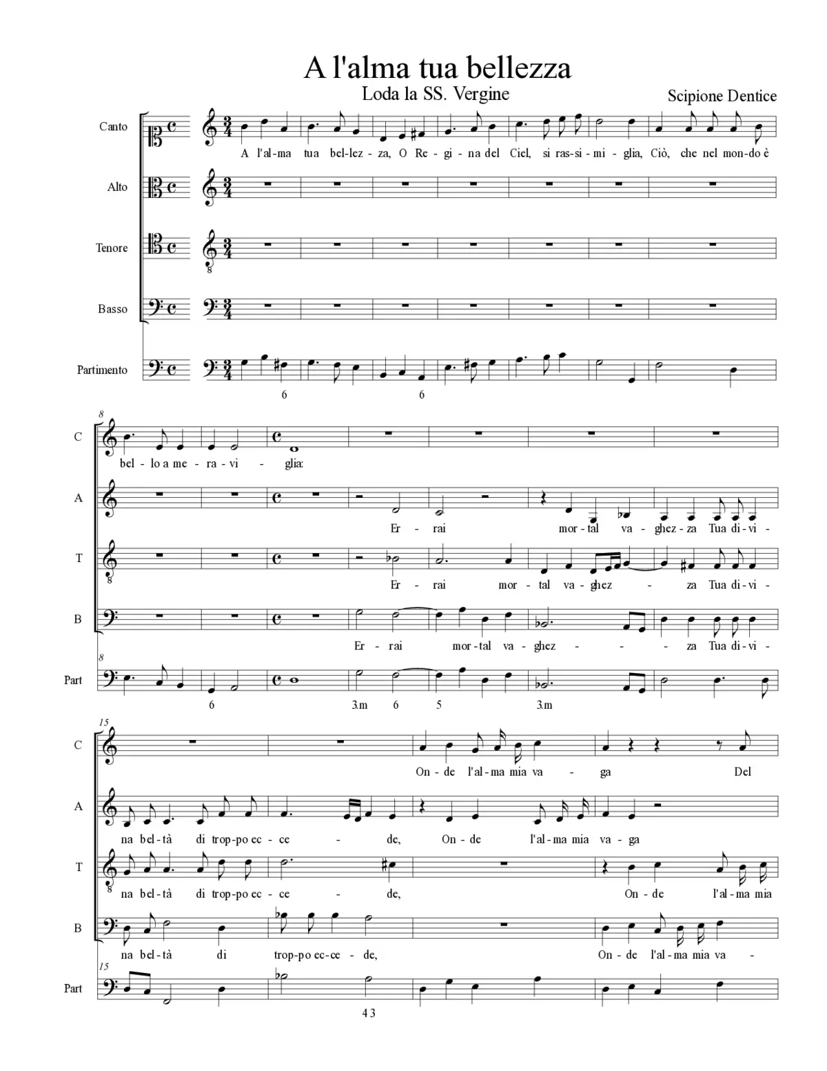 A l'alma tua bellezza - Page 1