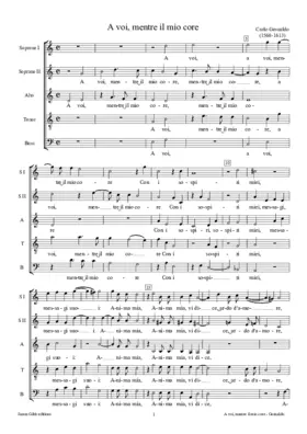 A voi, mentre il mio core