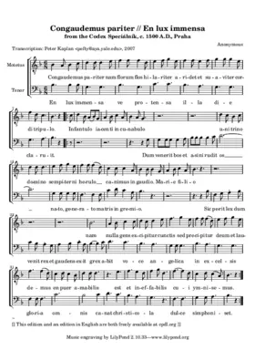 Congaudemus pariter - En lux immensa