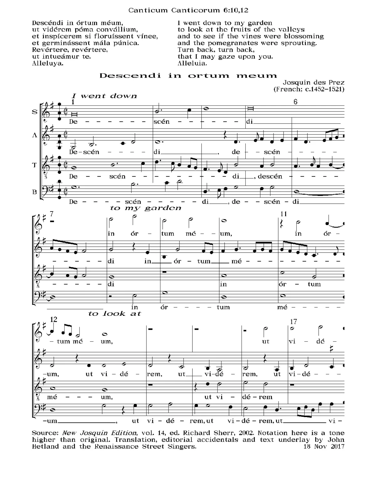 Descendi in ortum meum - Page 1