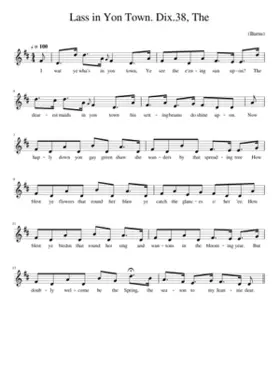 The Lass in Yon Town. Dix.38