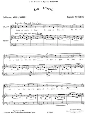 Deux Mélodies sur des poèmes de Guillaume Apollinaire