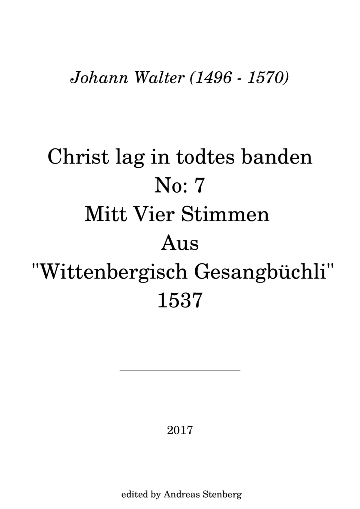 Christ lag in Todesbanden - Page 1