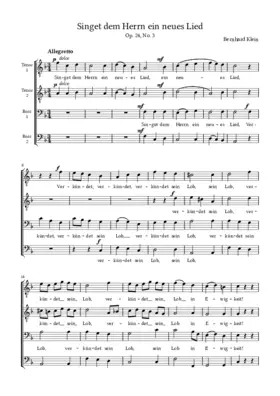 Singet dem Herrn ein neues Lied