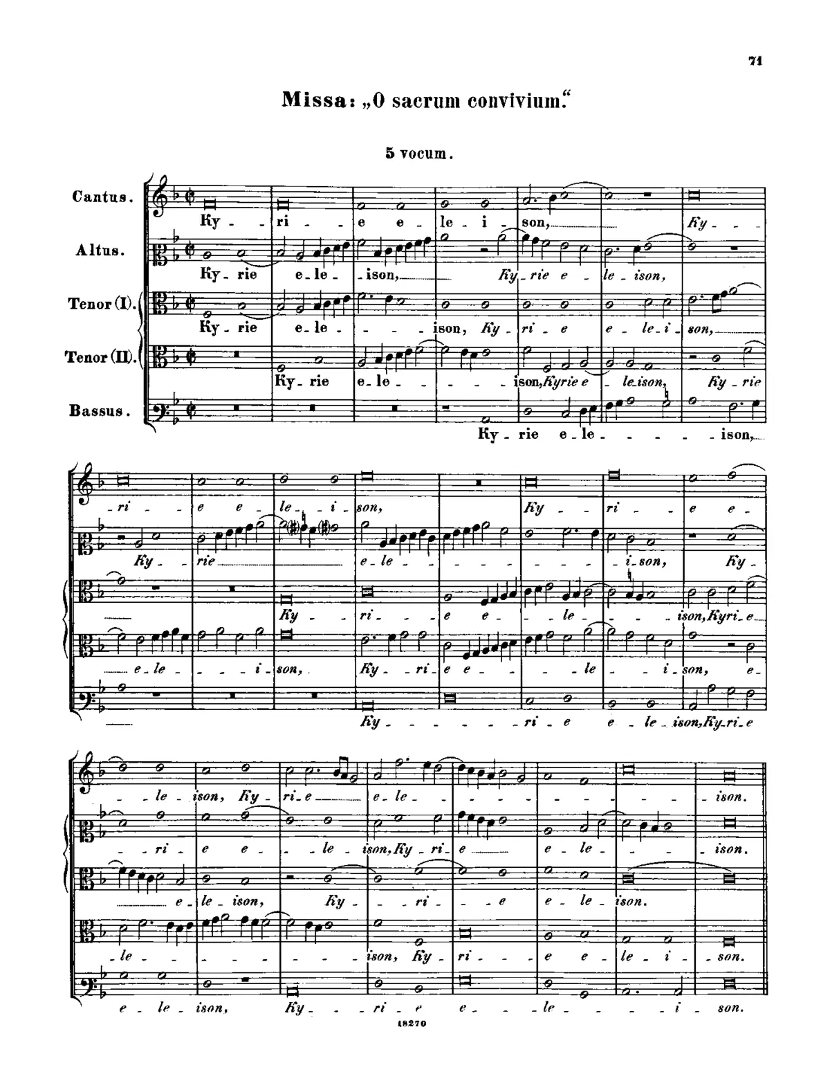 Missa O sacrum convivium - Page 1