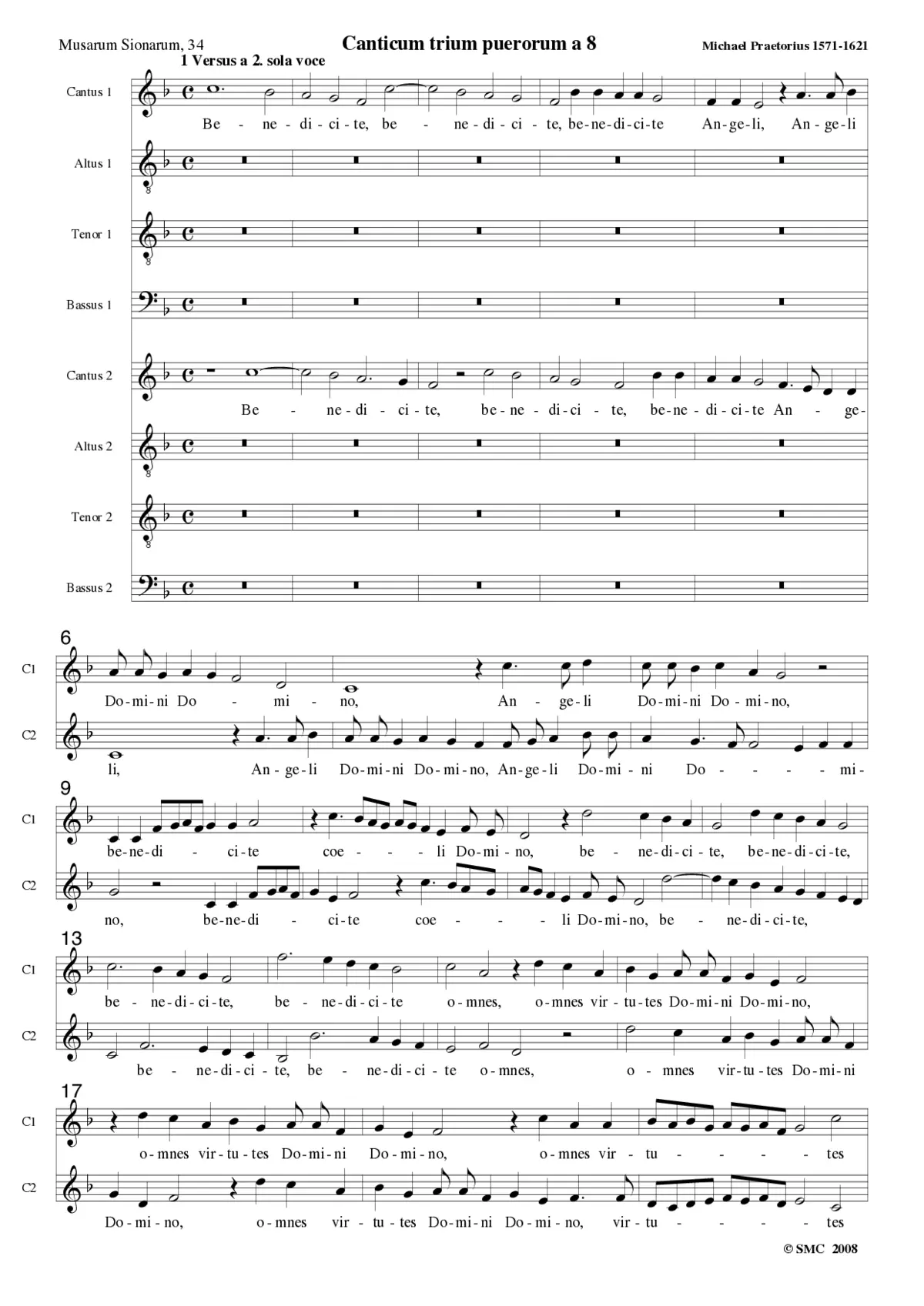 Canticum trium puerorum - Page 1