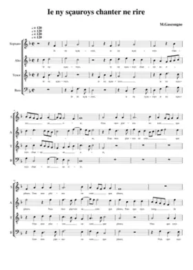 Ie ny sçauroys chanter ne rire