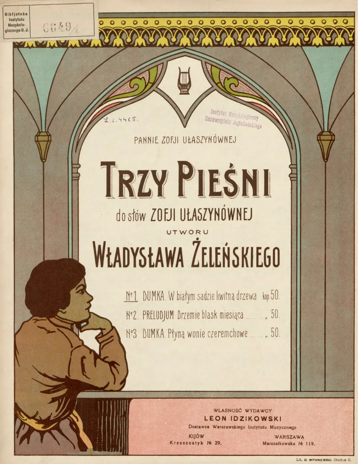 3 Pieśni do słów Zofji Ułaszynównej - Page 1