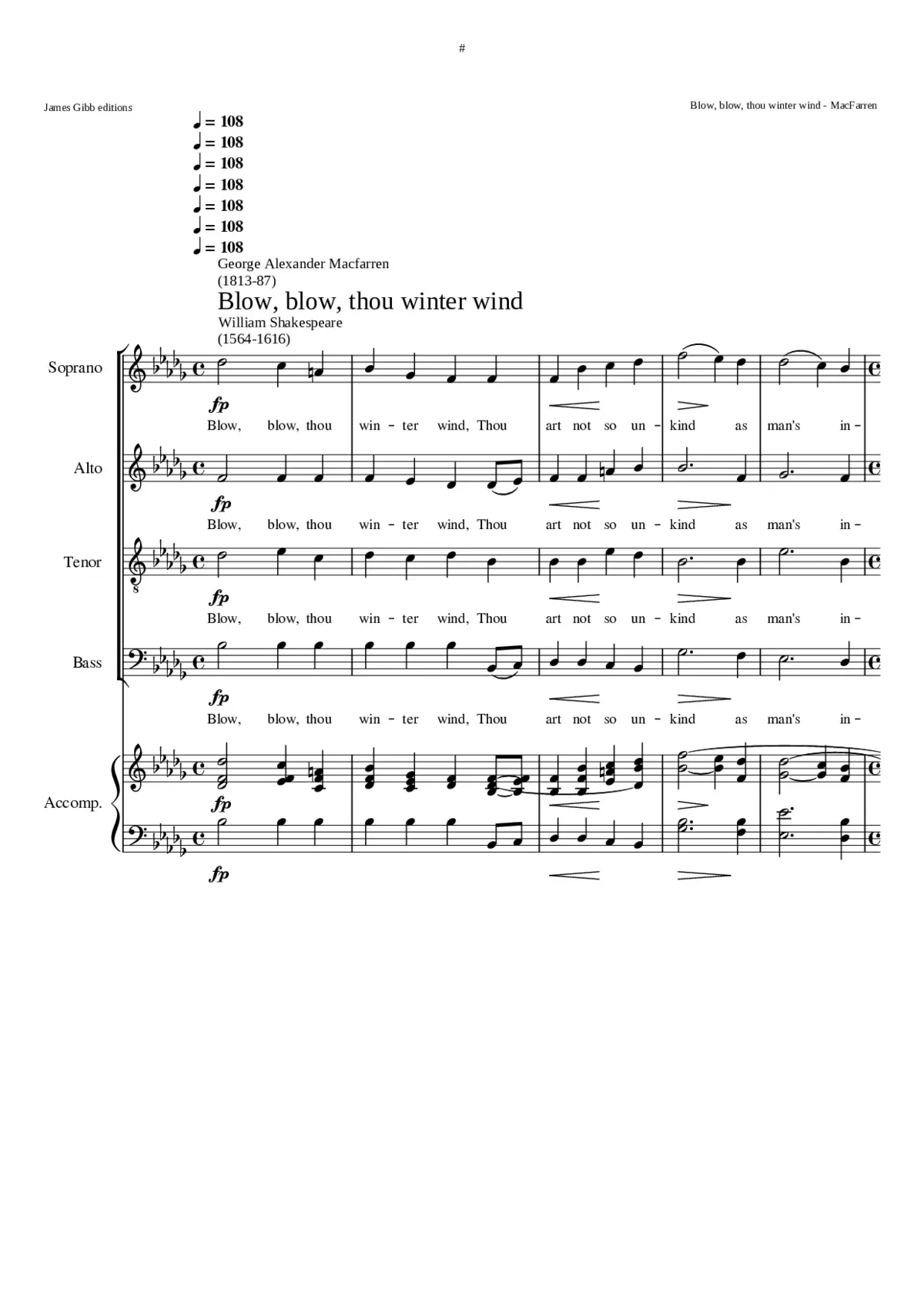 Blow blow thou winter wind - Page 1