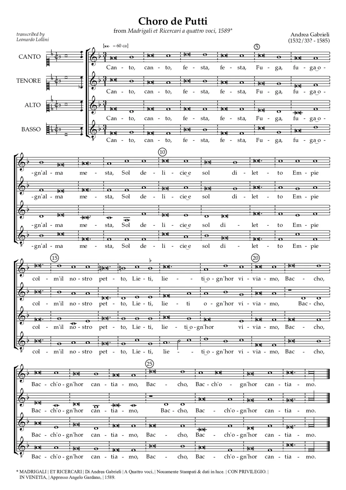 Choro de Putti - Page 1