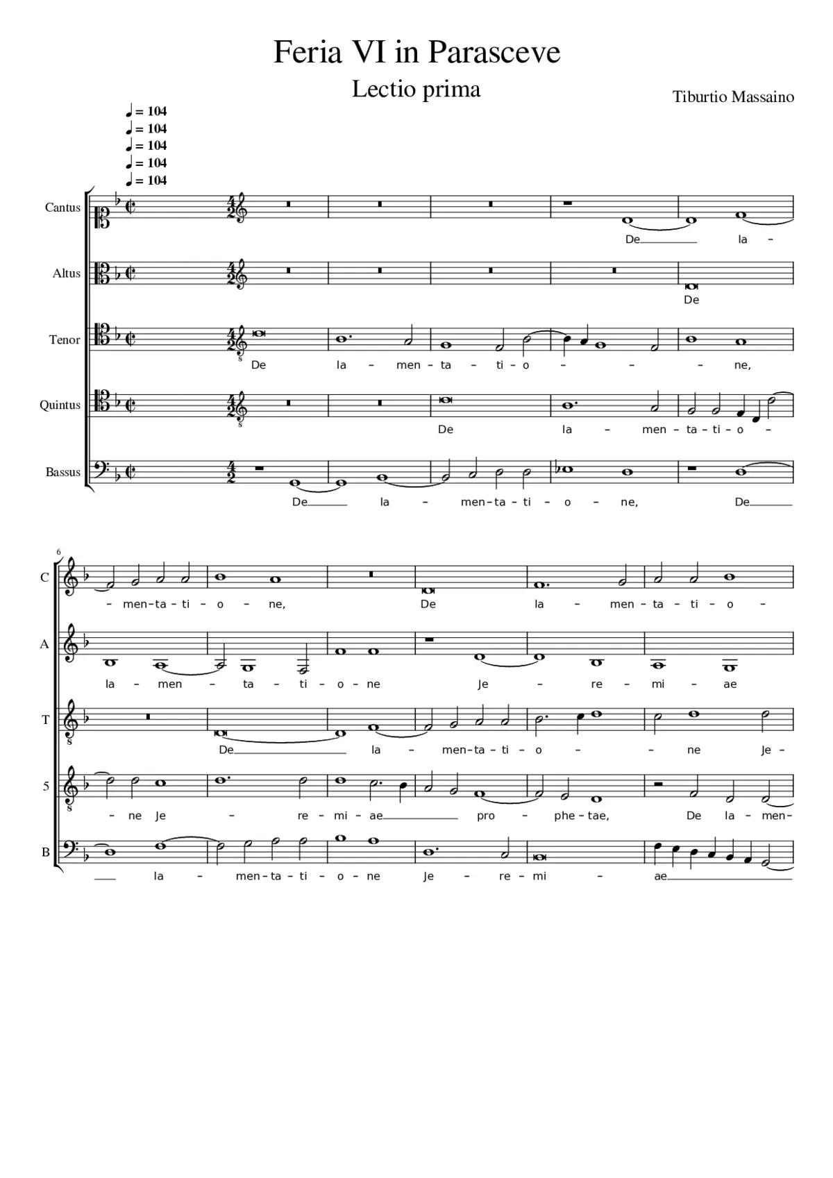 Feria VI in Parasceve - Page 1