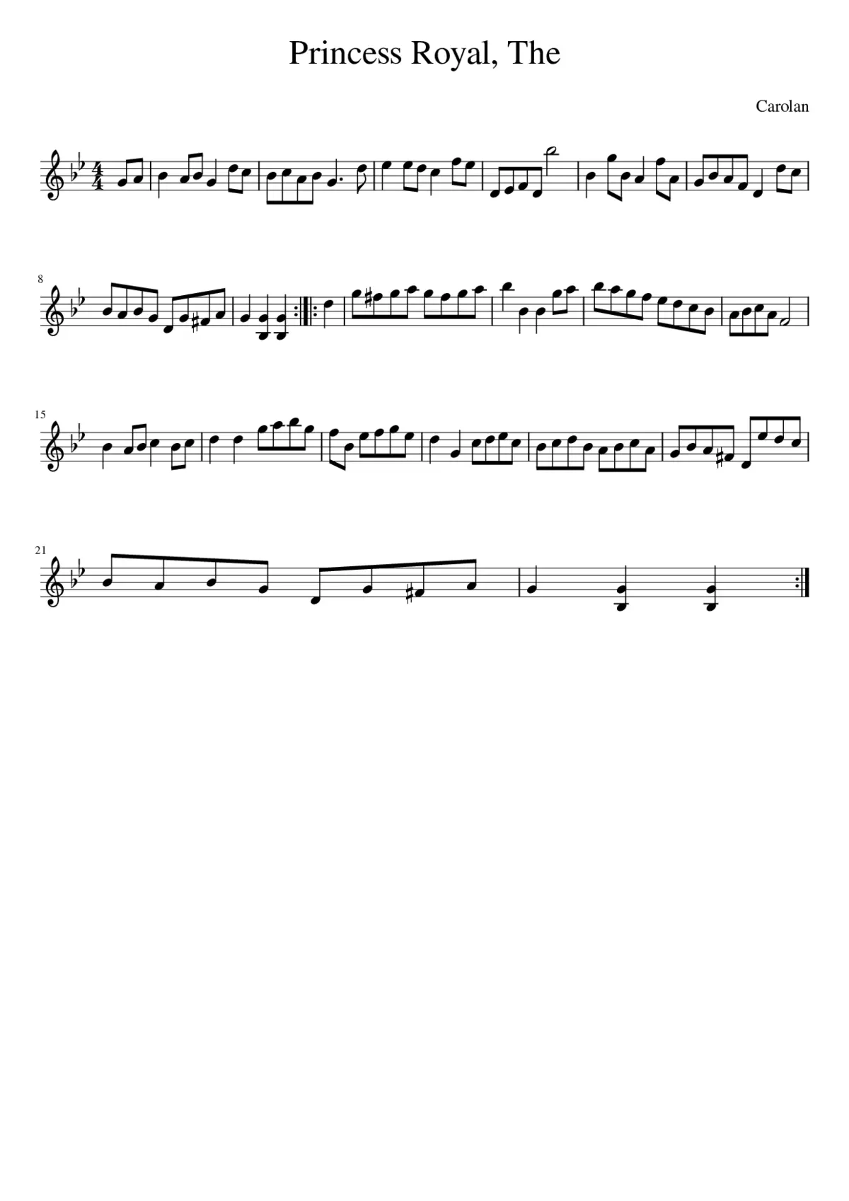 The Princess Royal - Page 1