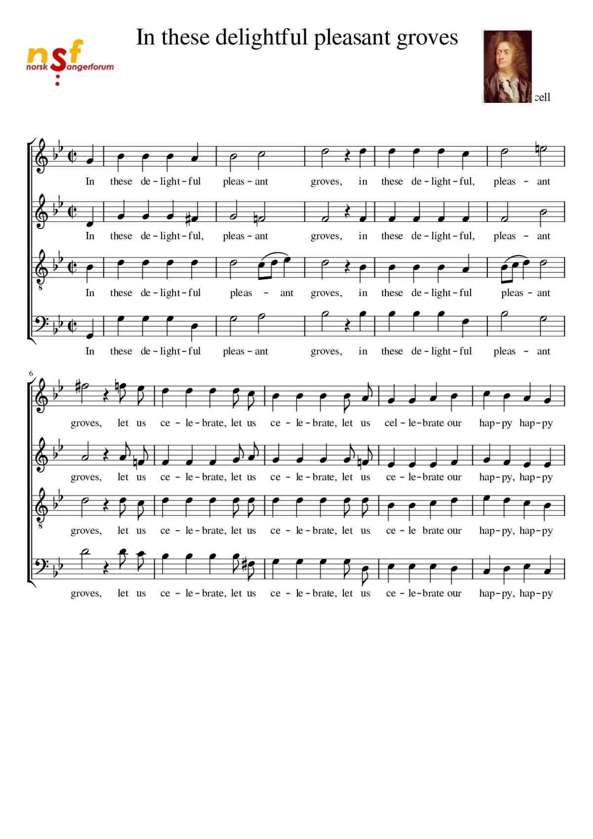 In These Delightful Pleasant Groves - Page 1