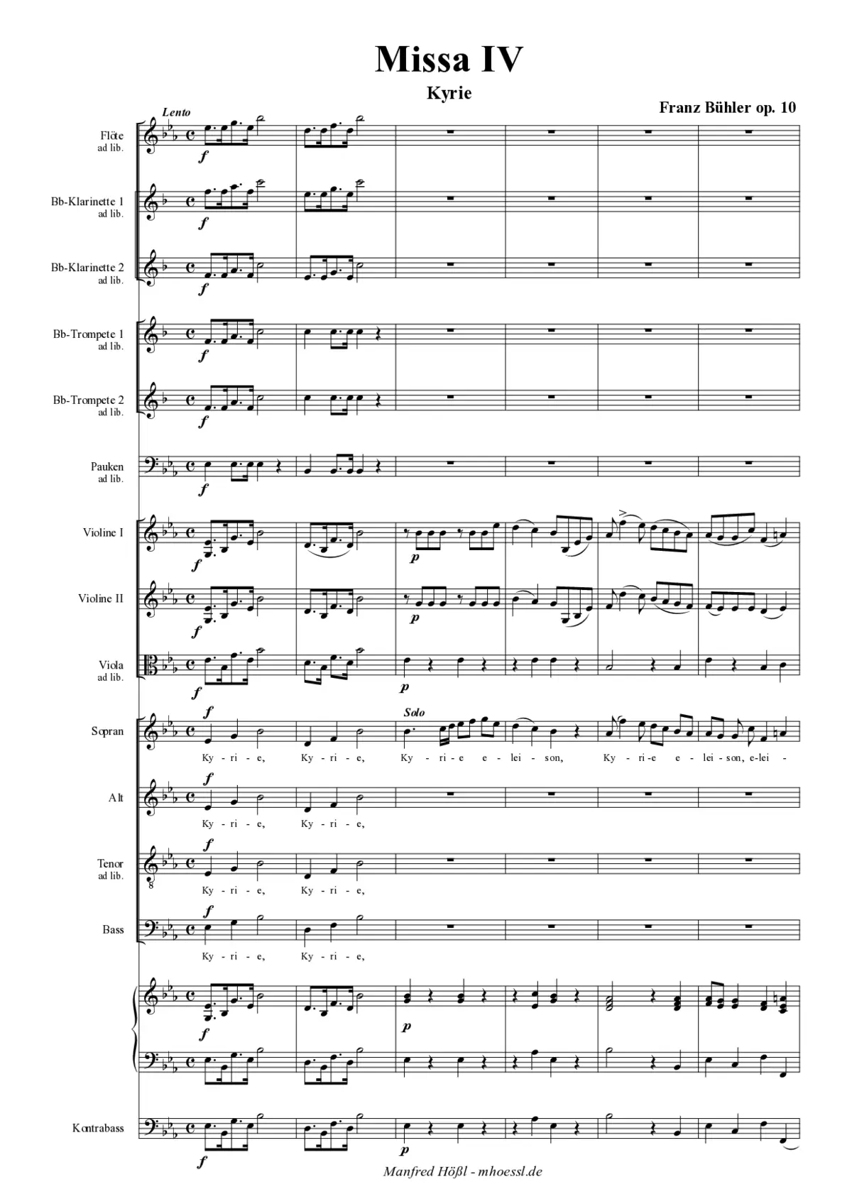 Missa in Eb Major, Op. 10/4 - Page 1