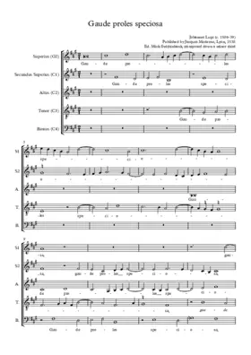 Gaude proles speciosa