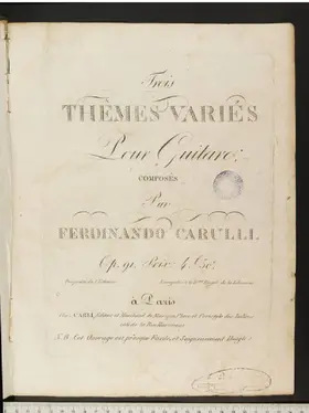 3 Thêmes Variés pour Guitare