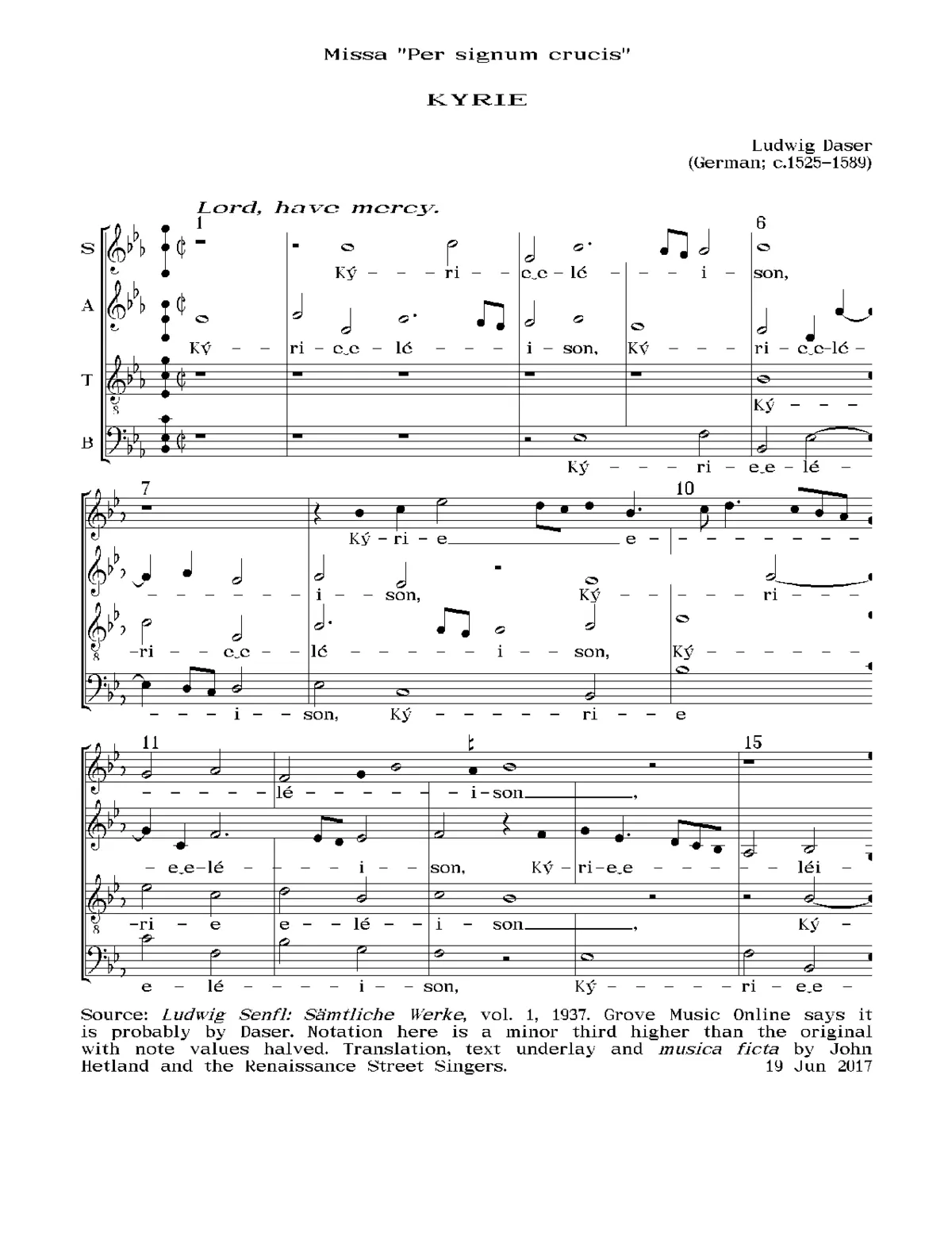 Missa Per signum crucis - Page 1