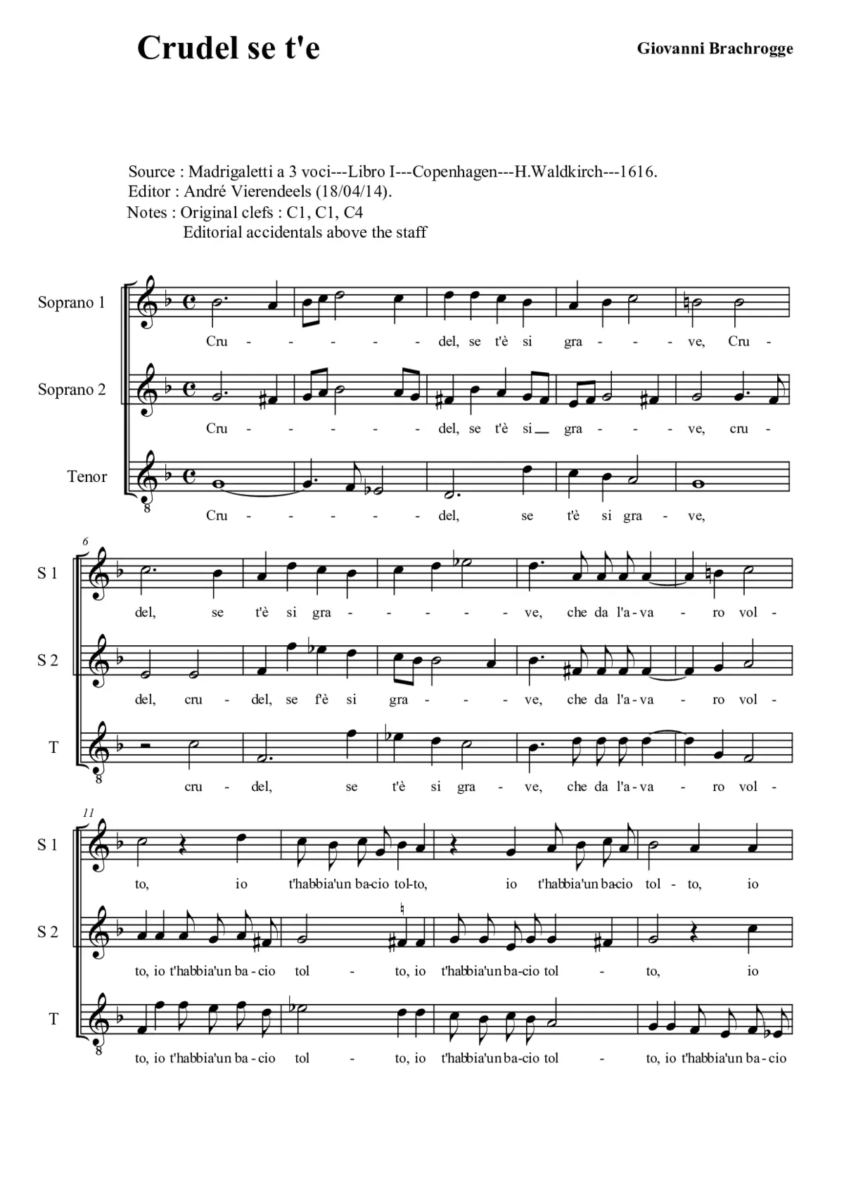 Crudel se t'è si grave - Page 1