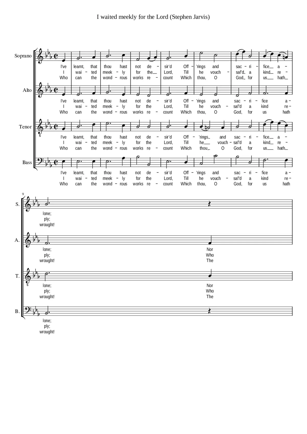 I waited meekly for the Lord - Page 1