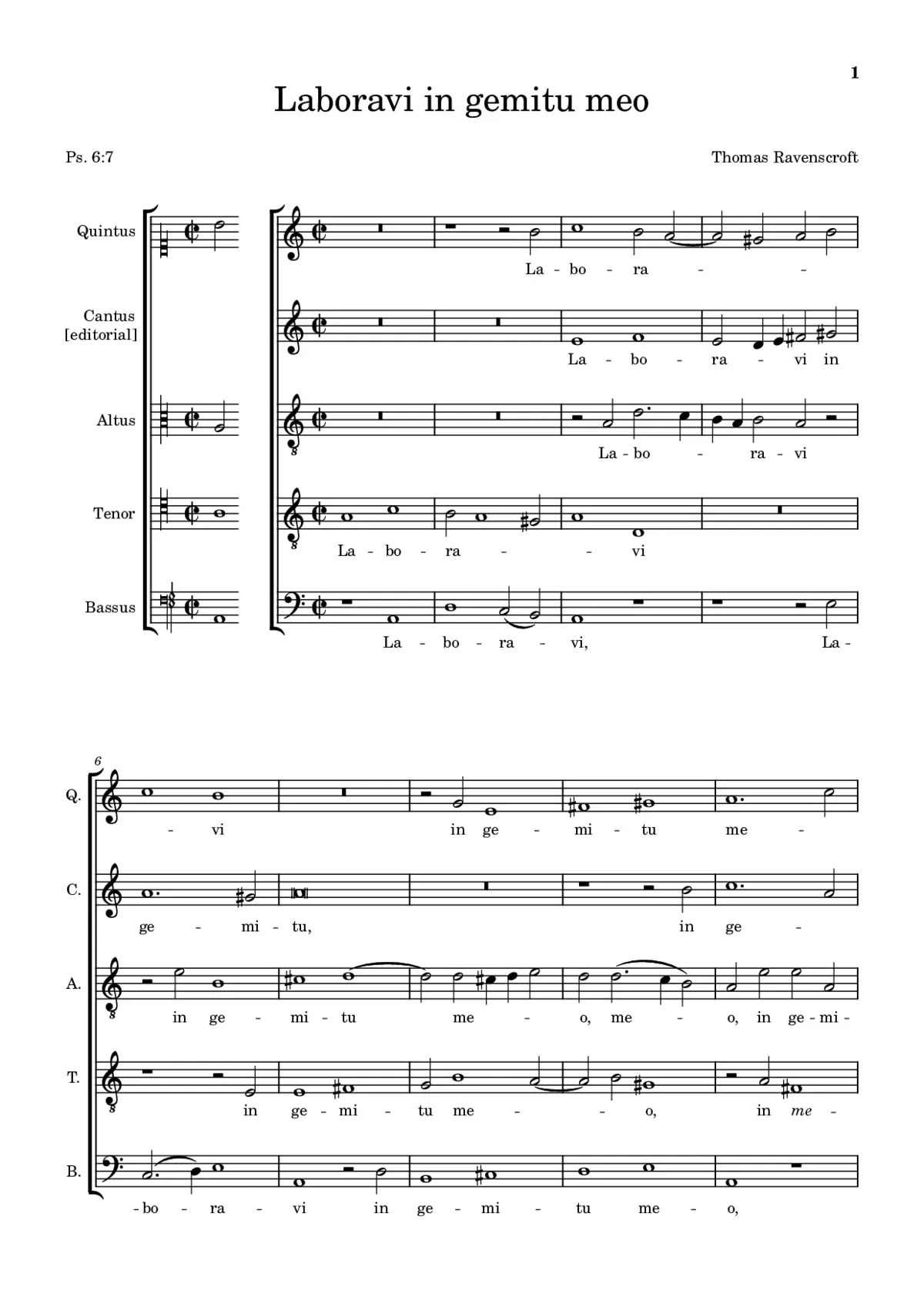 Laboravi in gemitu meo - Page 1