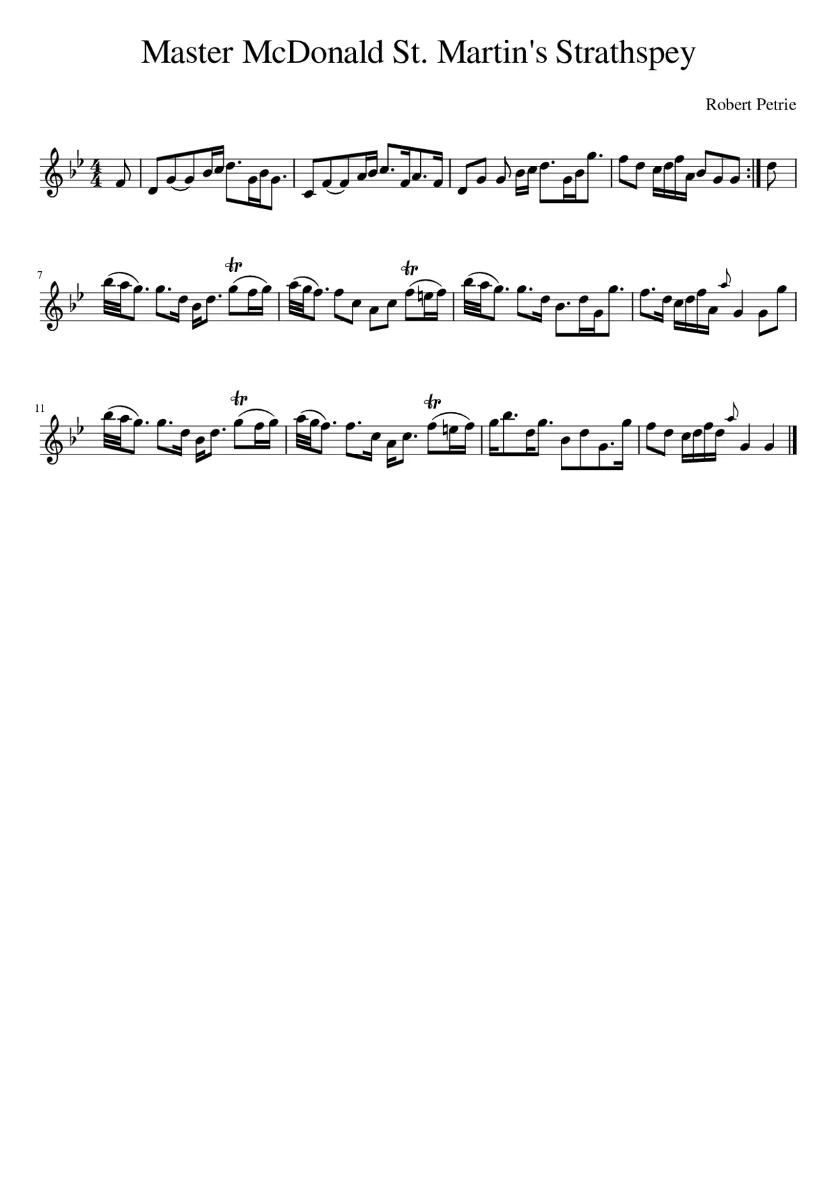 Master McDonald St. Martin's Strathspey - Page 1