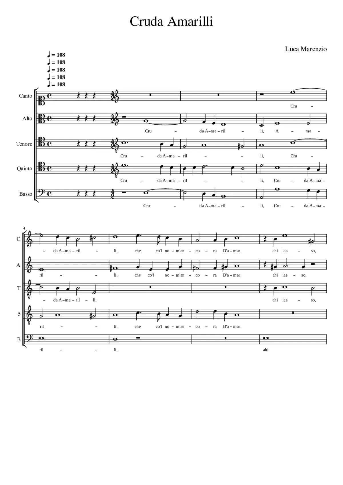 Cruda Amarilli - Page 1