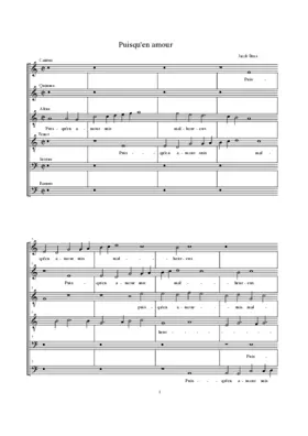 Puisqu'en amour