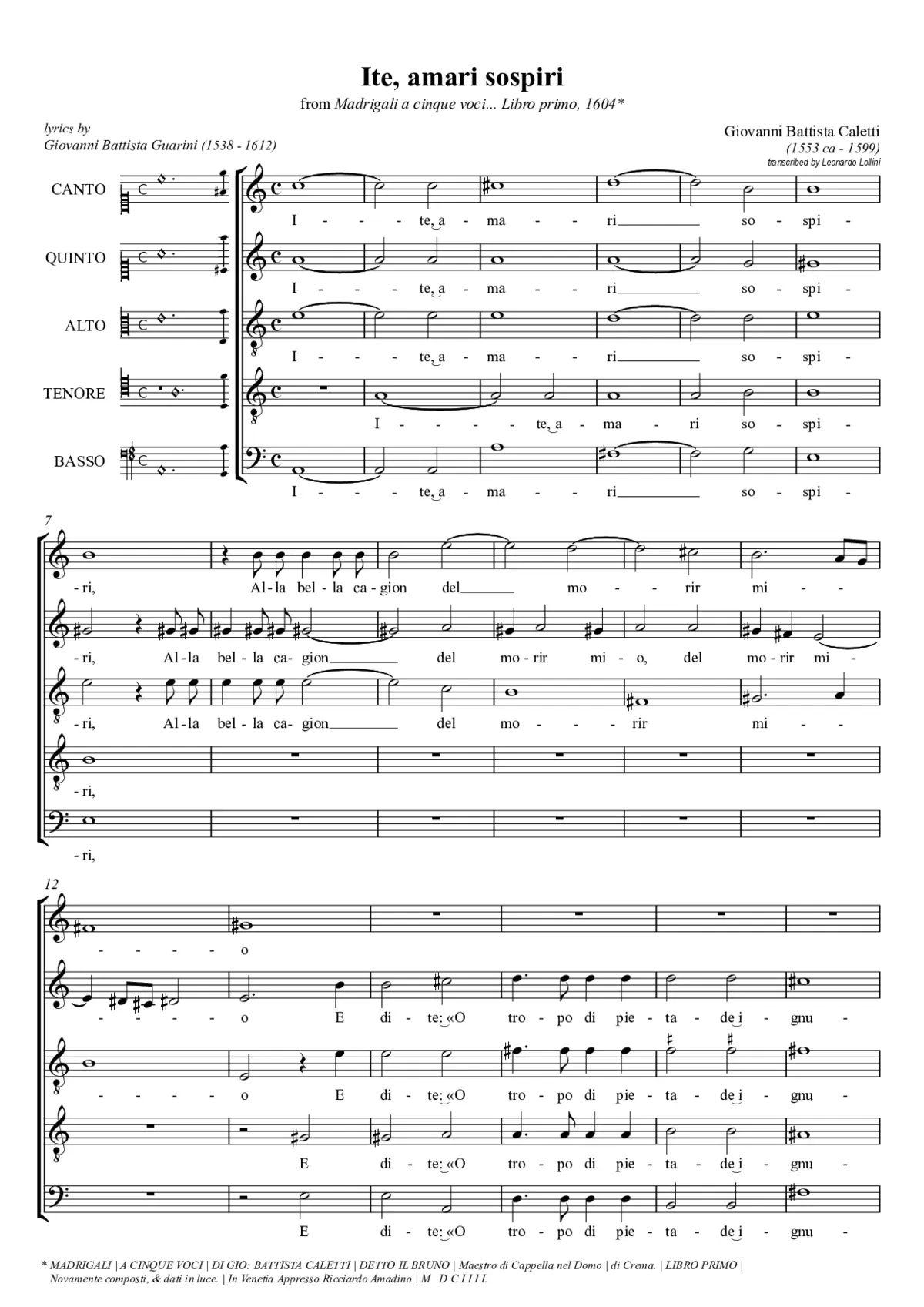 Ite, amari sospiri - Page 1