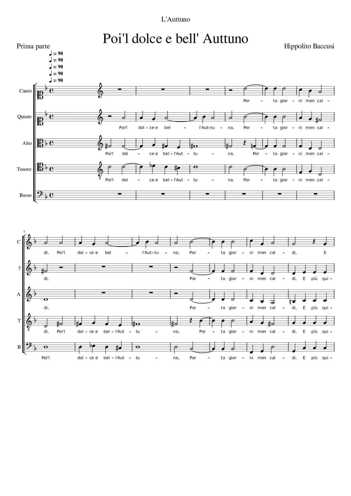 Poi'l dolce e bell' Auttuno - Page 1