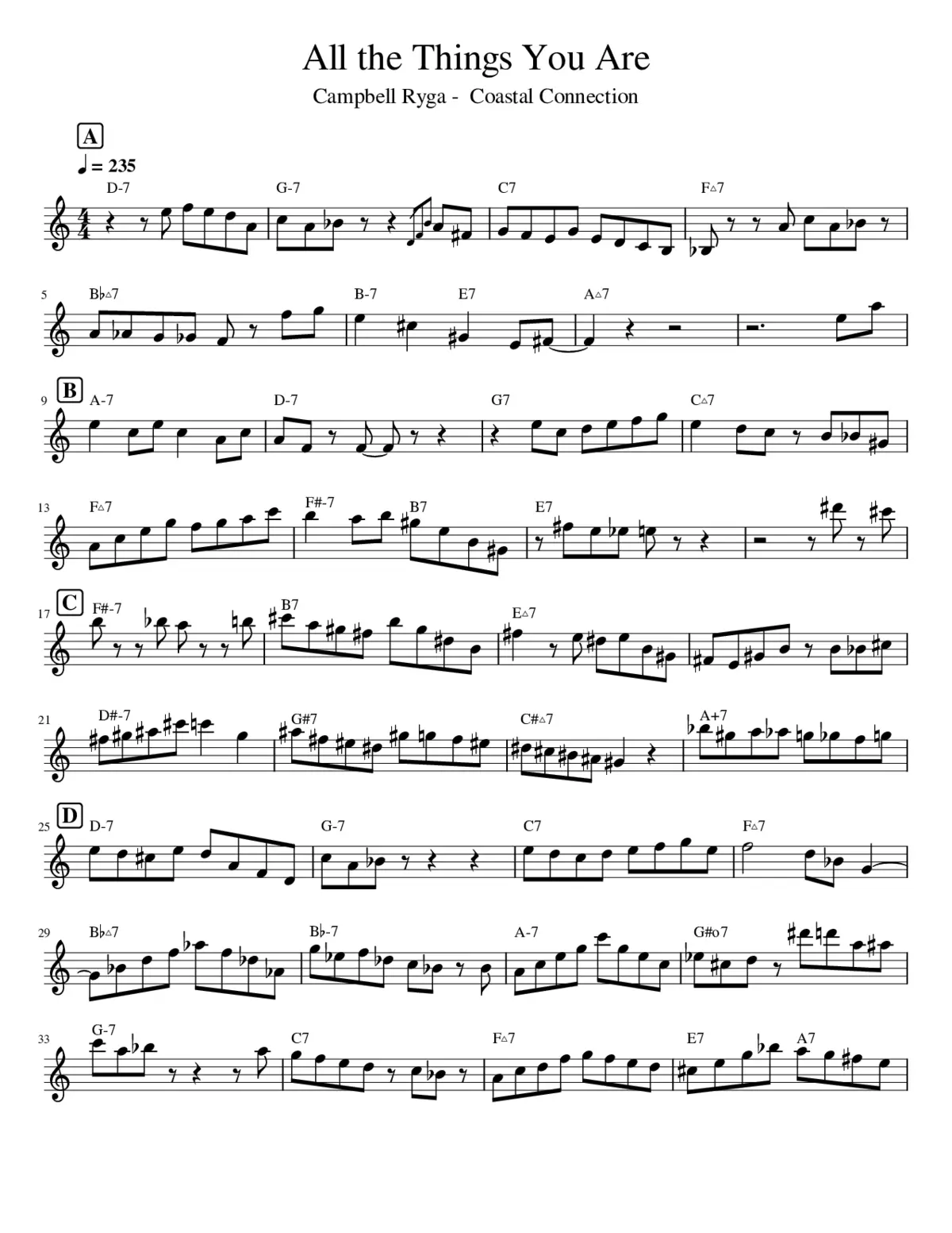 All the Things You Are - Page 1