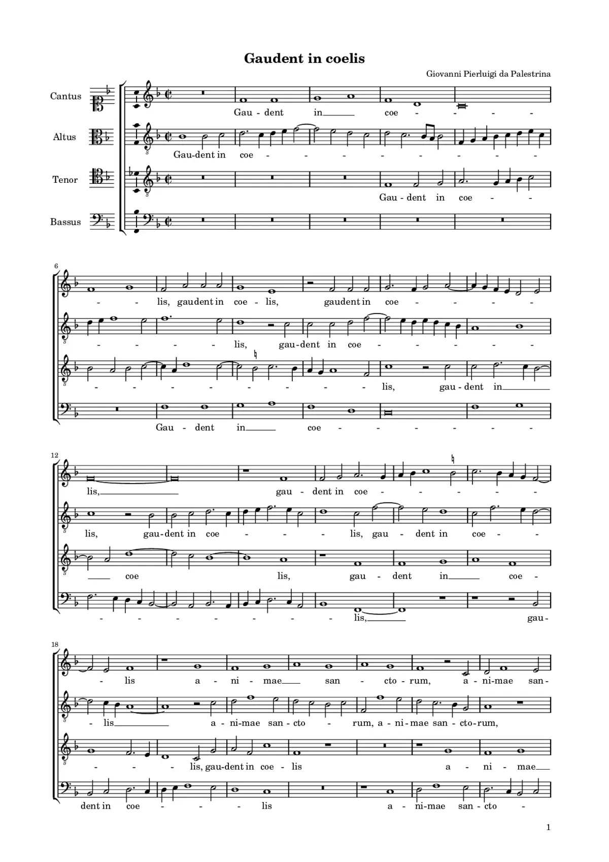Gaudent in coelis - Page 1