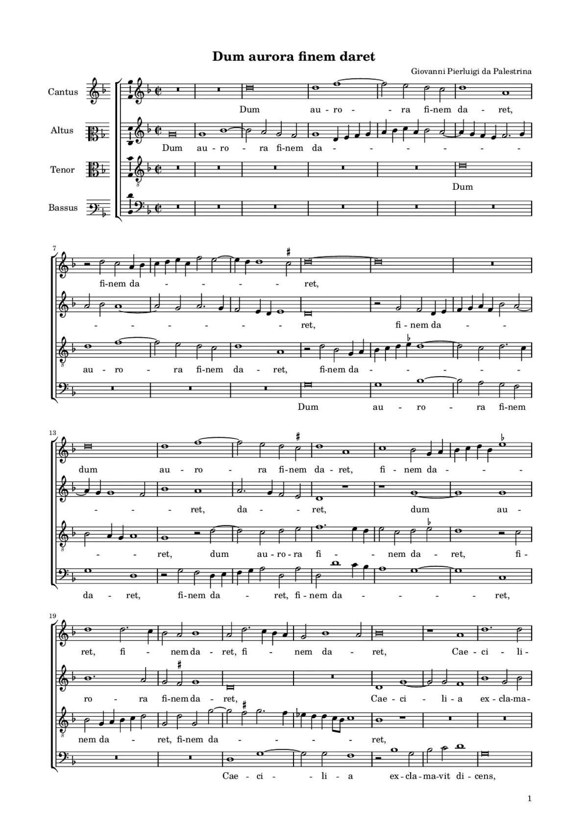 Dum aurora finem daret - Page 1