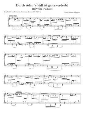 Durch Adams Fall ist ganz verderbt BWV 705