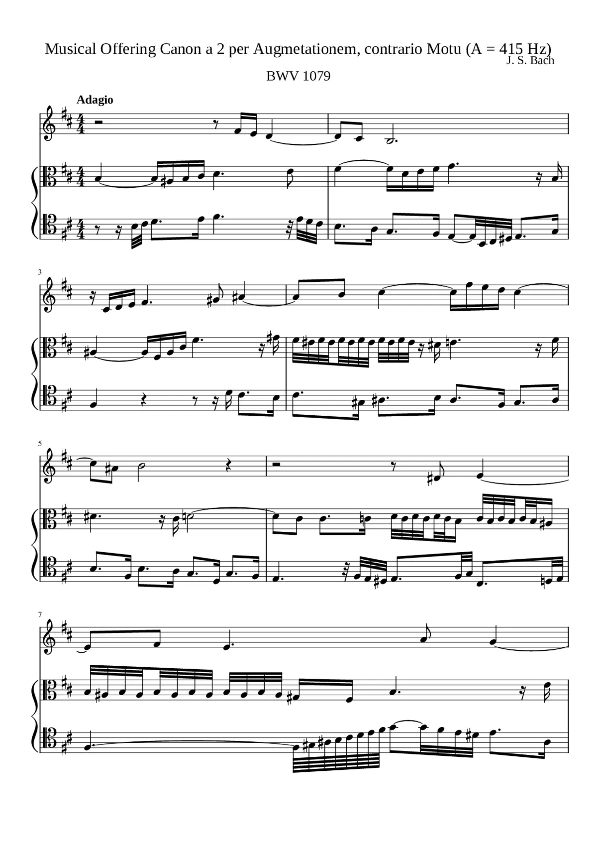 Musikalisches Opfer BWV 1079 - Page 1
