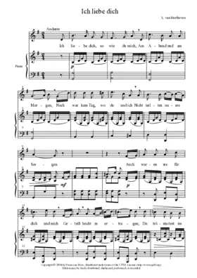 Ich liebe dich, WoO 123