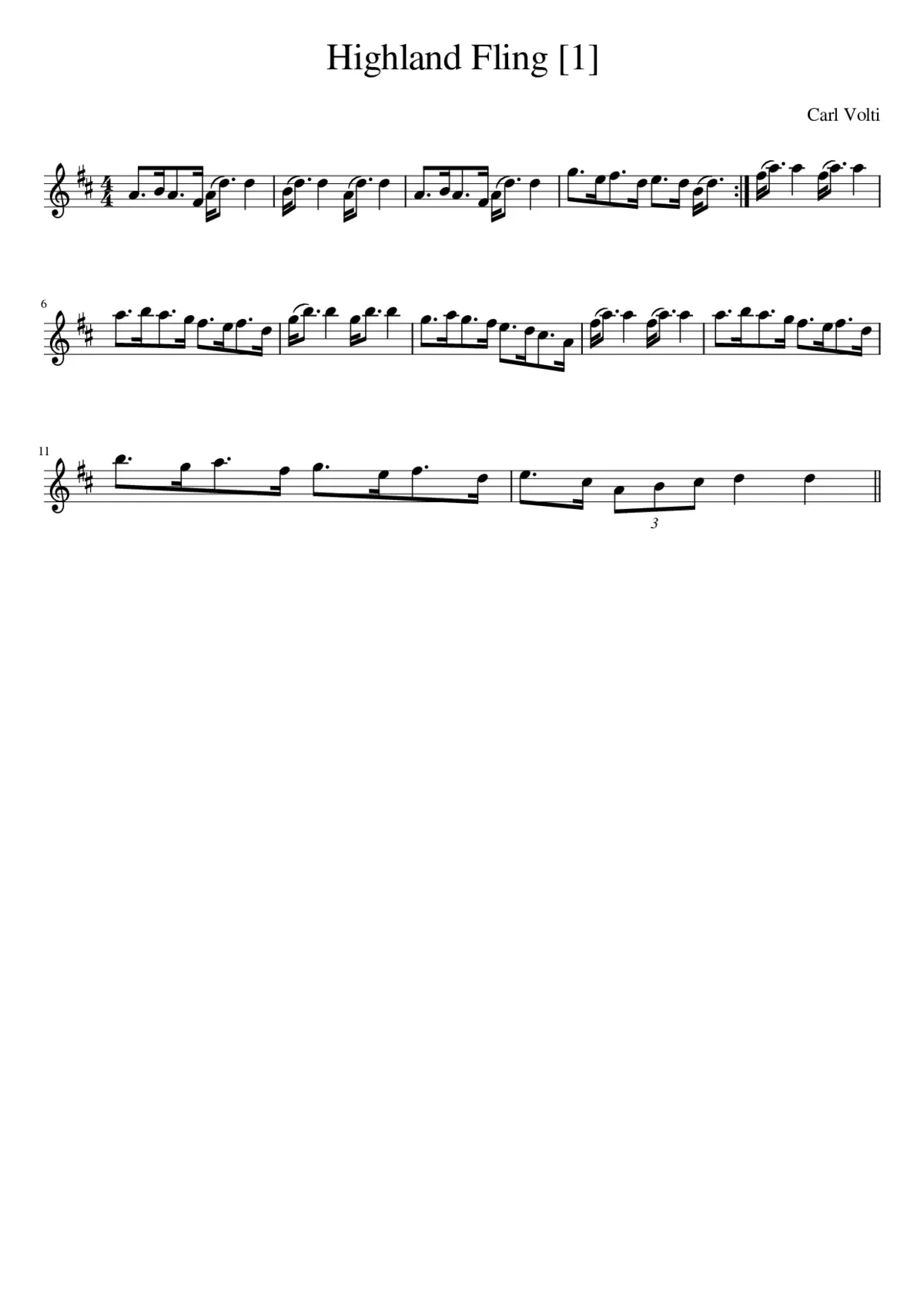 HIGHLAND FLING - Page 1