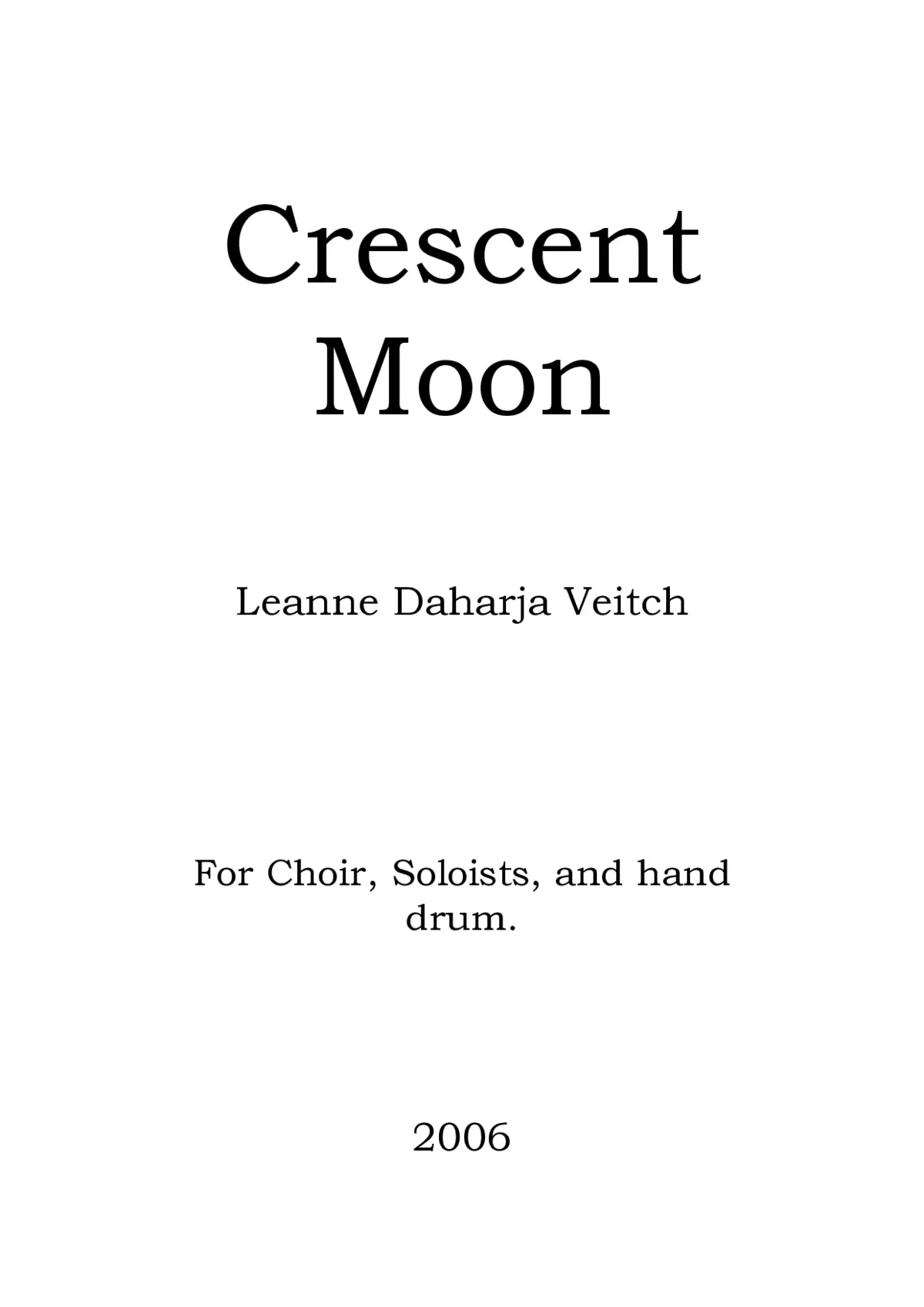 Crescent Moon - Page 1