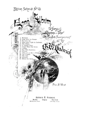 15 Songs for Soprano or Tenor with Pianoforte Accompaniment