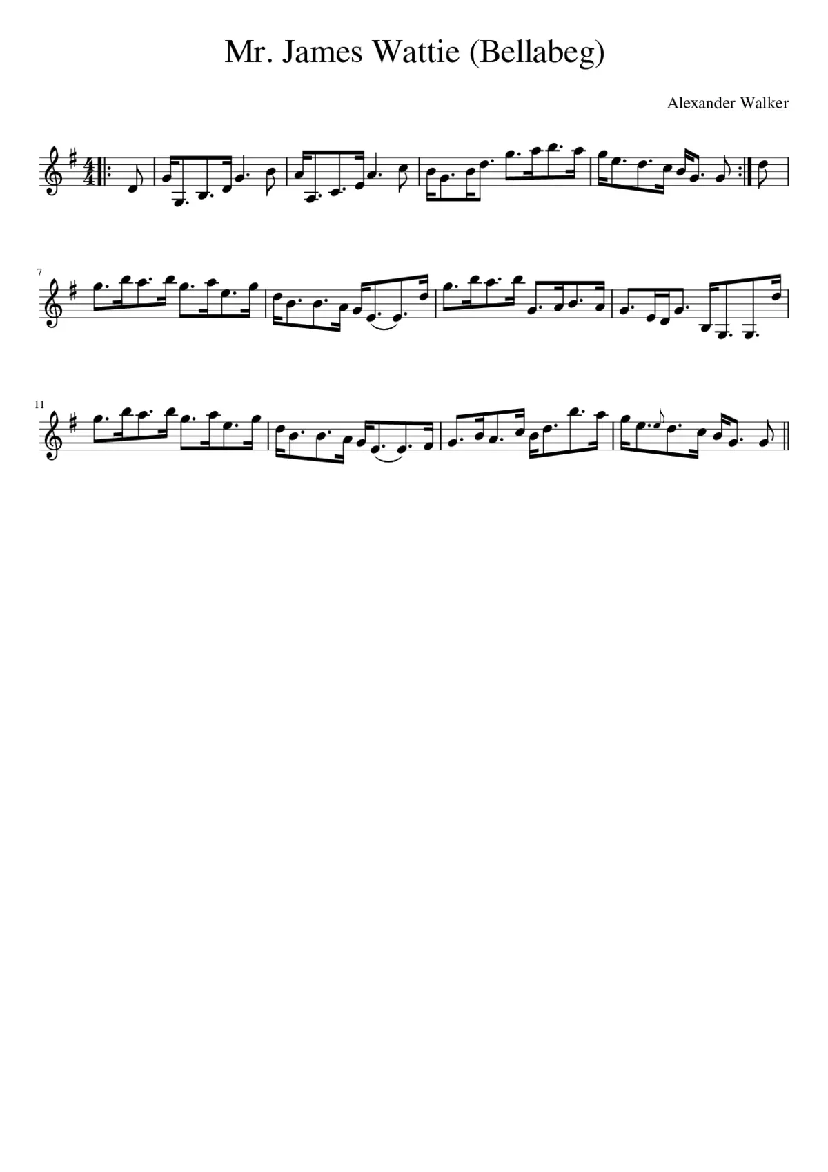 Mr. James Wattie (Bellabeg) - Page 1