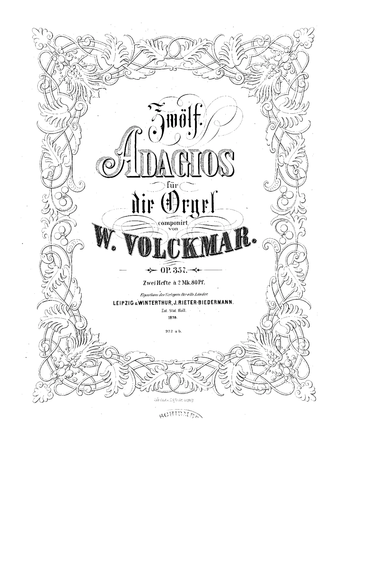 12 Adagios, Op.357 - Page 1