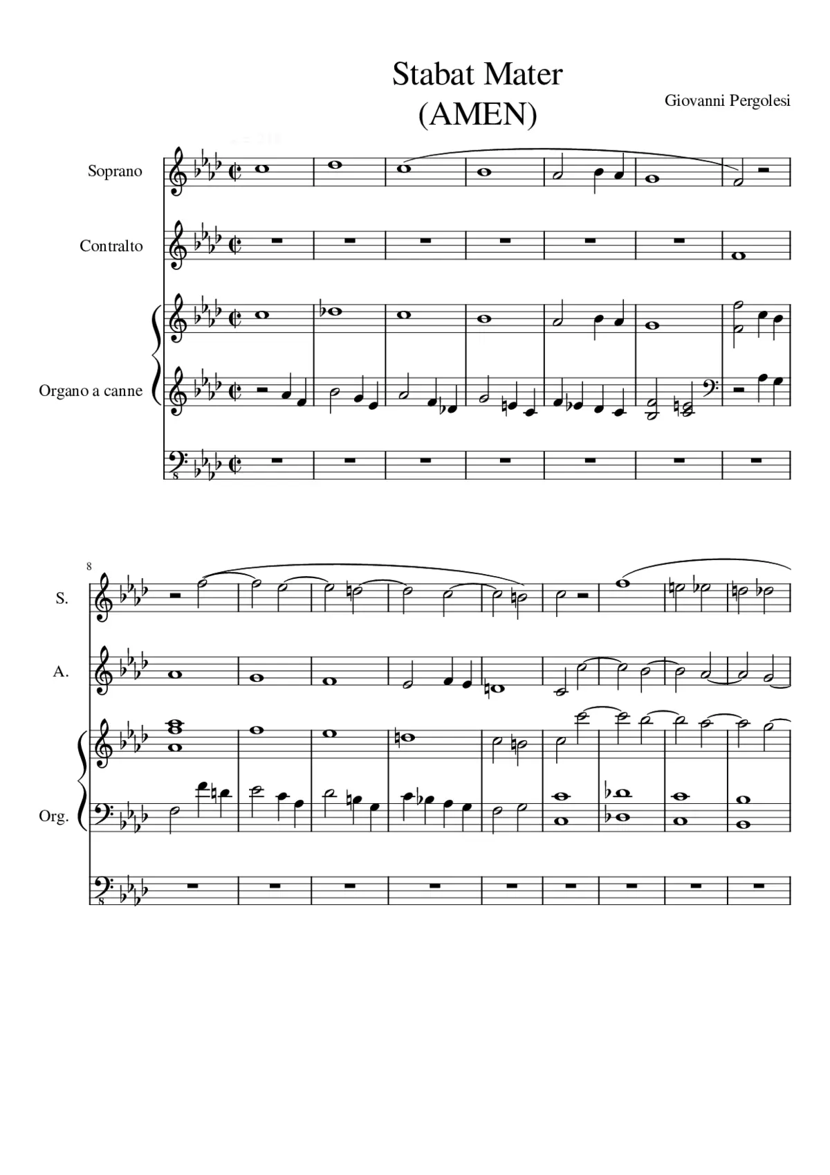 Giovanni Pergolesi Stabat Mater AMEN - Page 1