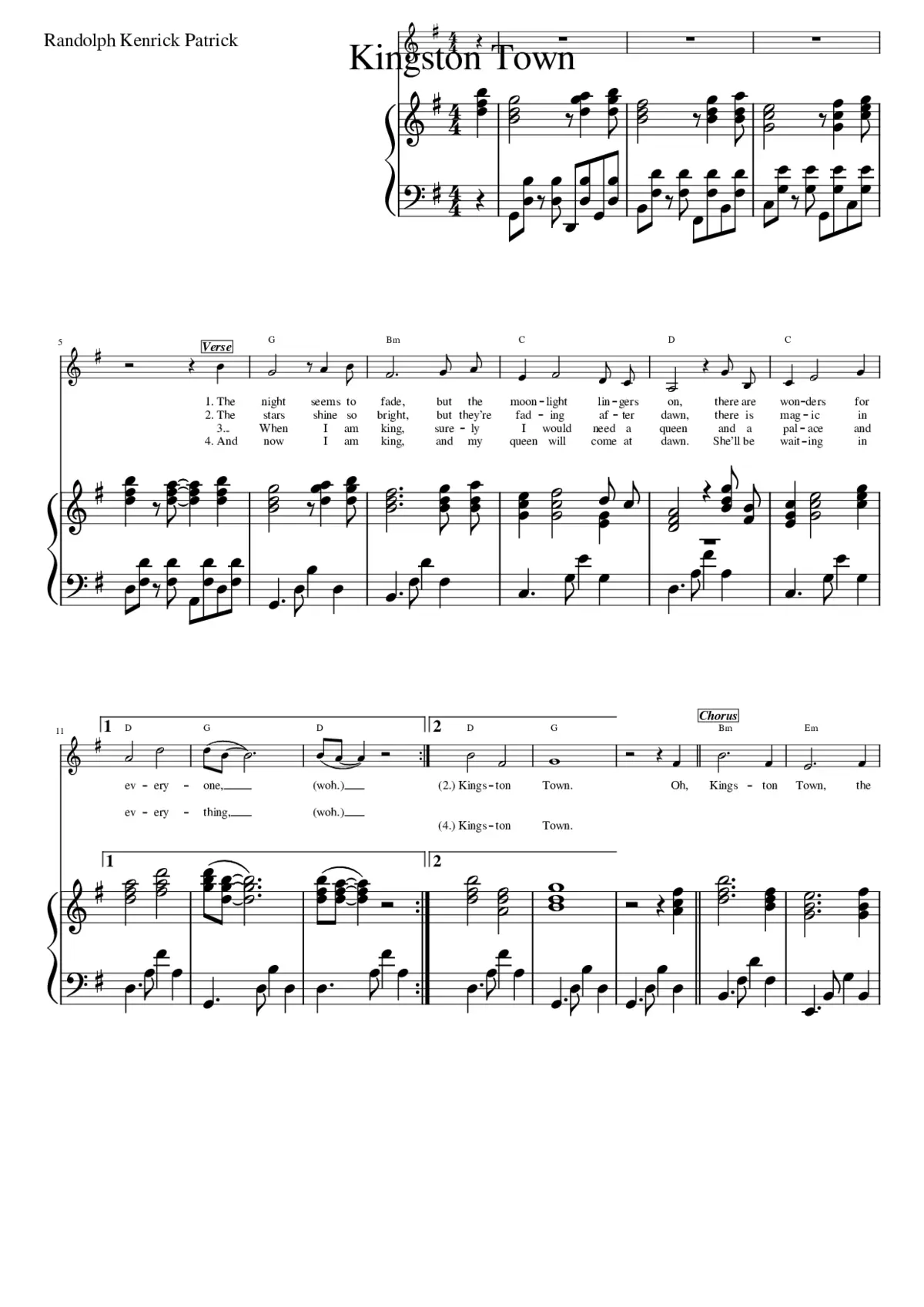 kingston town - Page 1