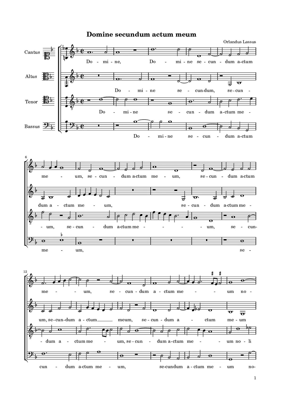 Domine secundum actum meum - Page 1