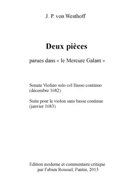 2 Pièces parues dans 'Le Mercure Galant'