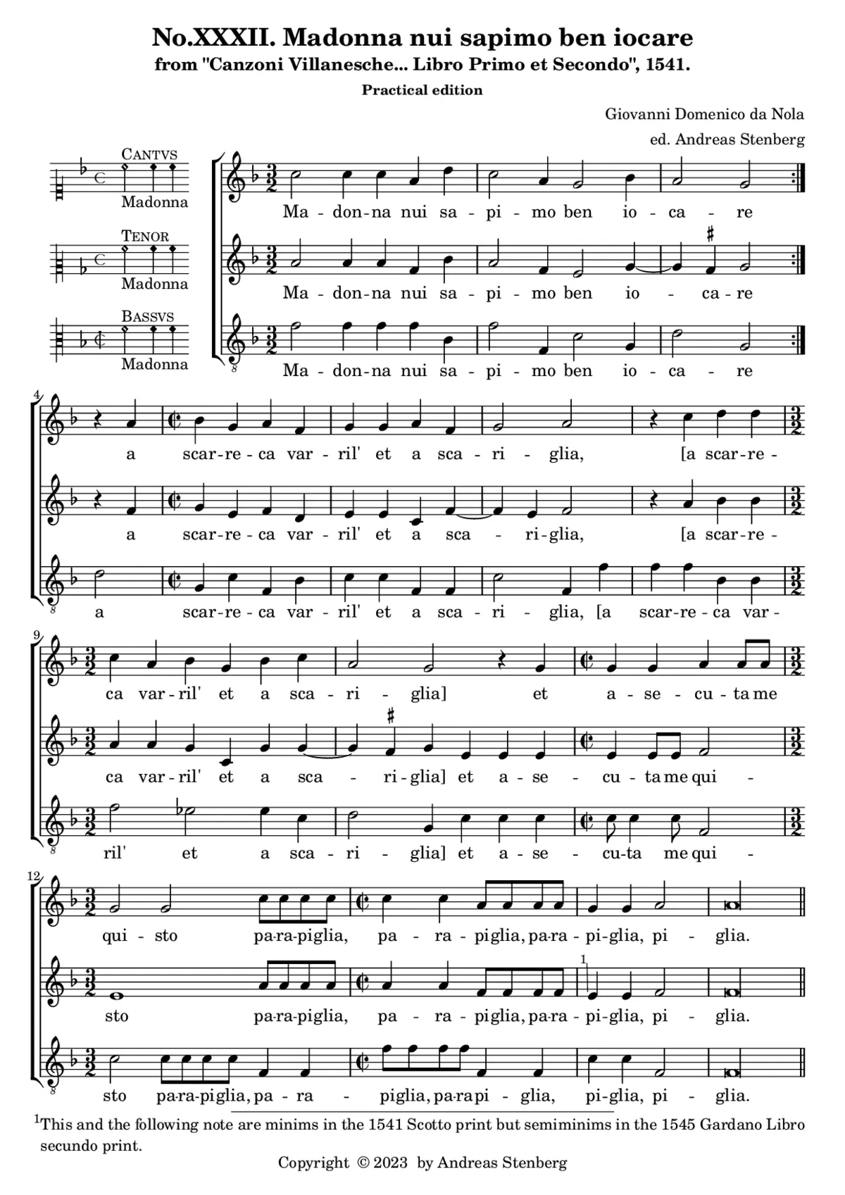 Madonna nui sapimo ben iocare - Page 1
