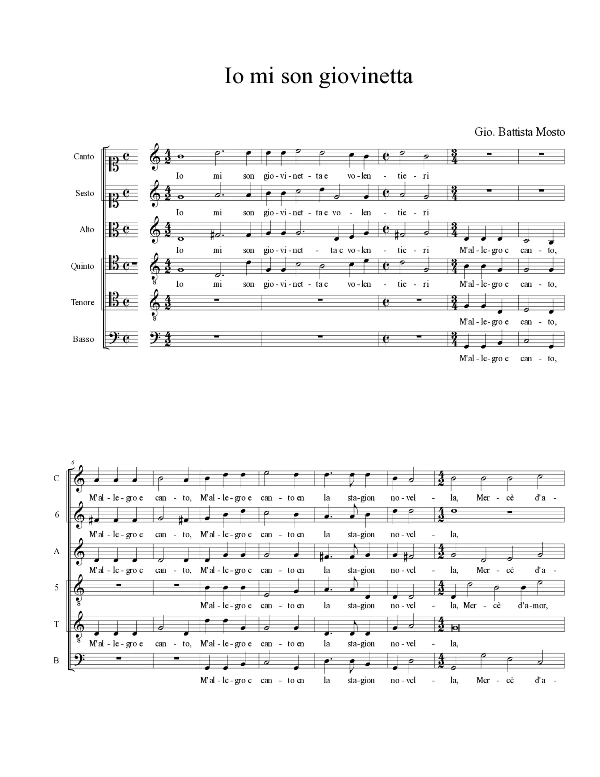 Io mi son giovinetta - Page 1