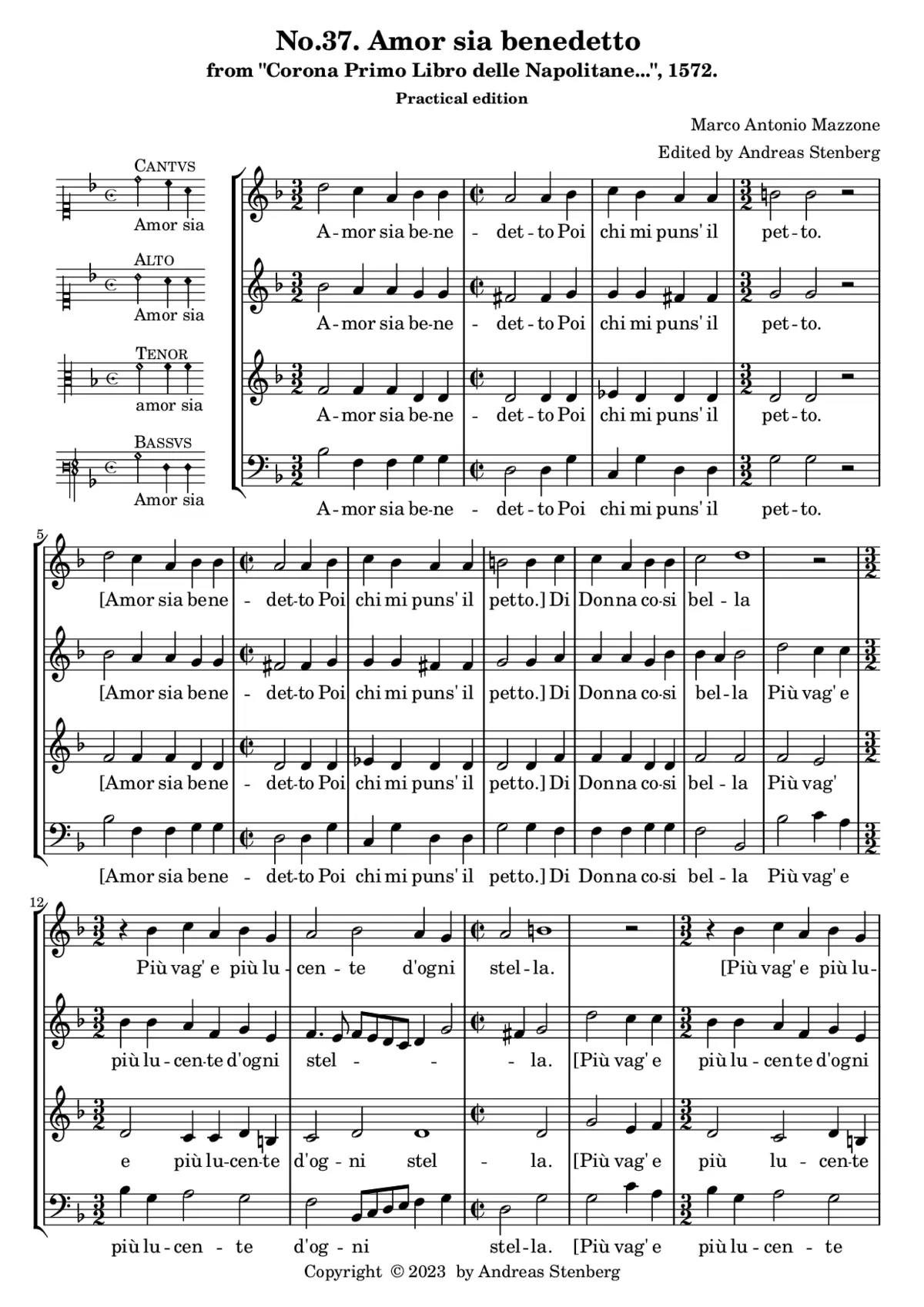 Amor sia benedetto - Page 1