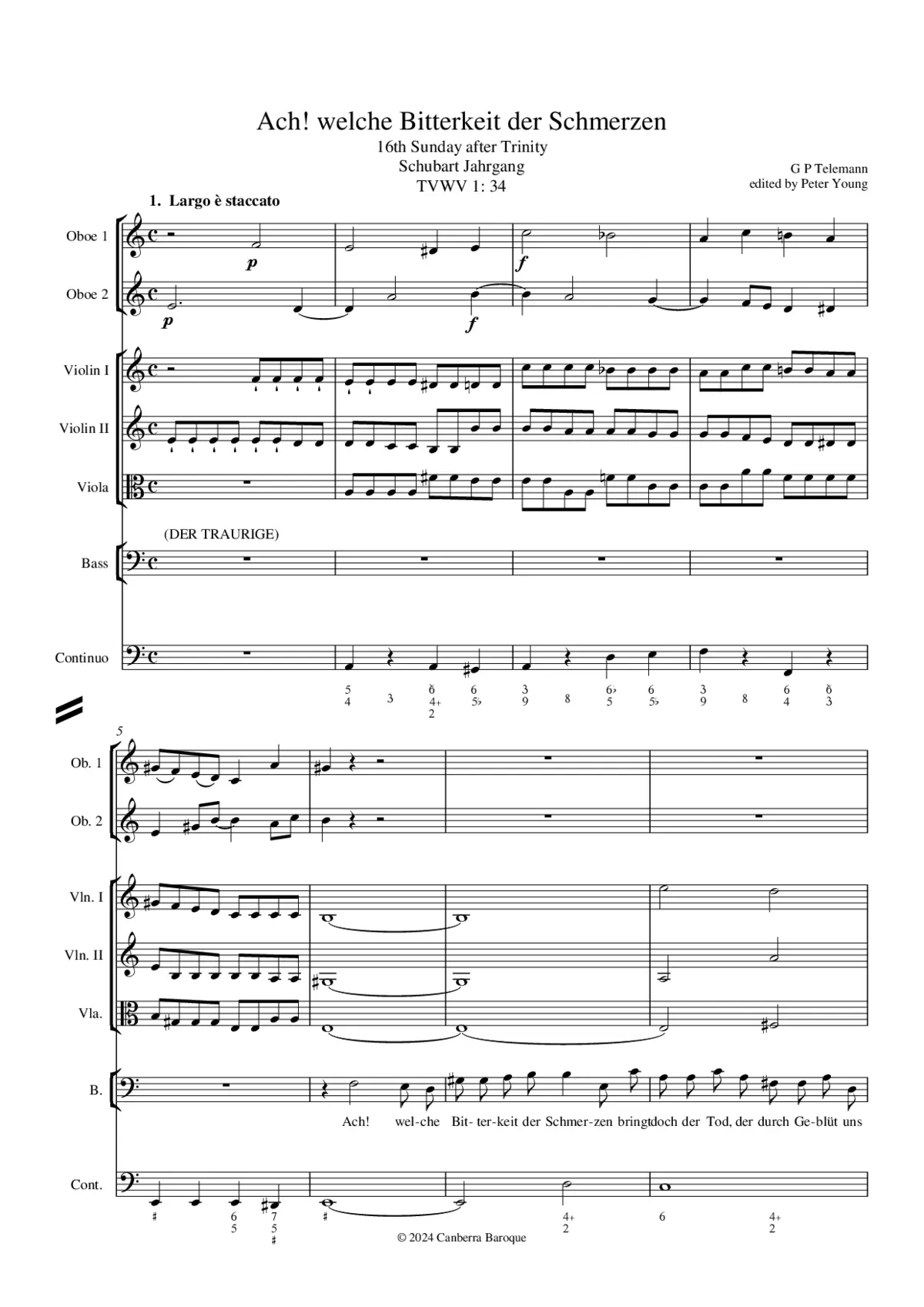 Ach, welche Bitterkeit der Schmerzen - Page 1