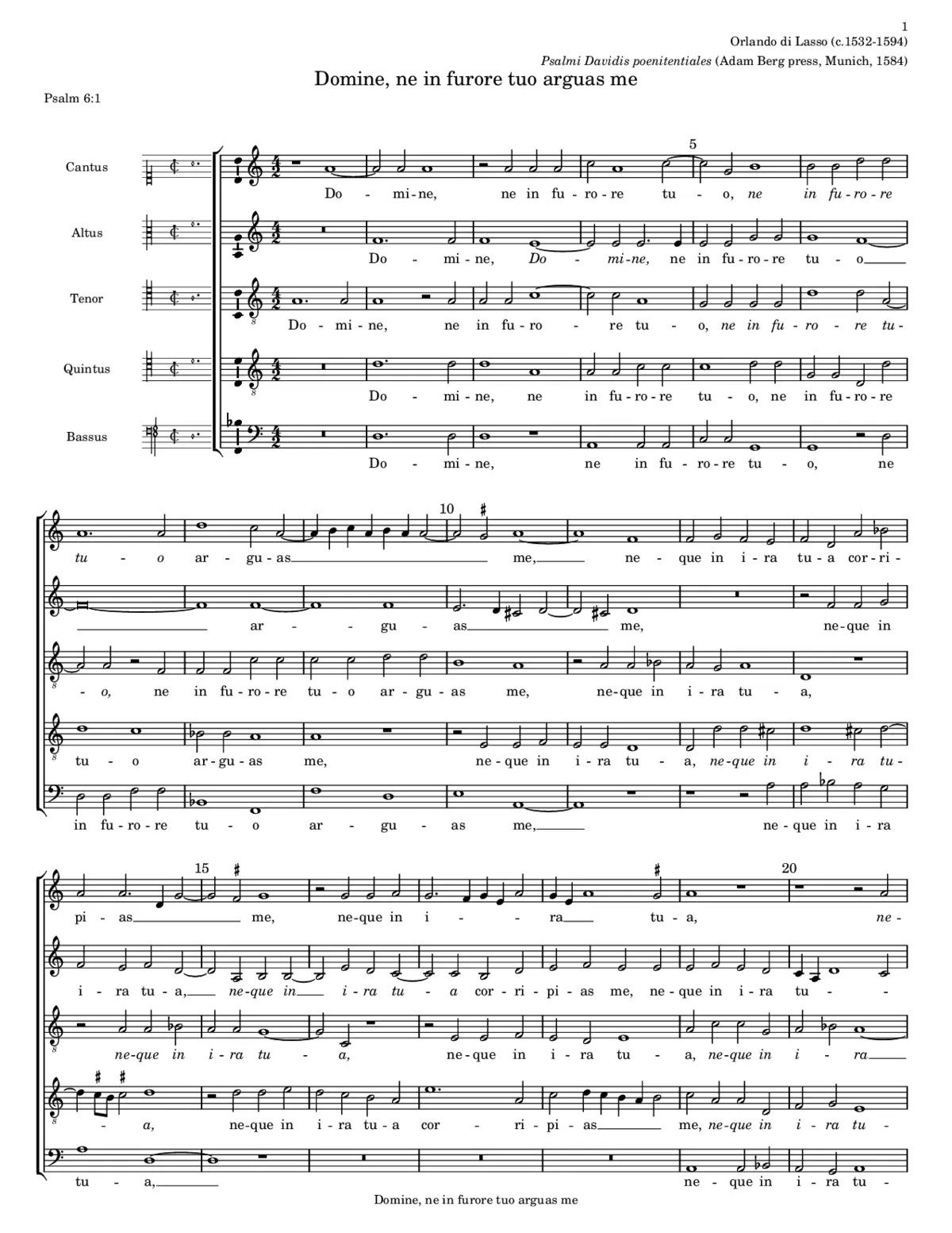 Domine ne in furore - Page 1